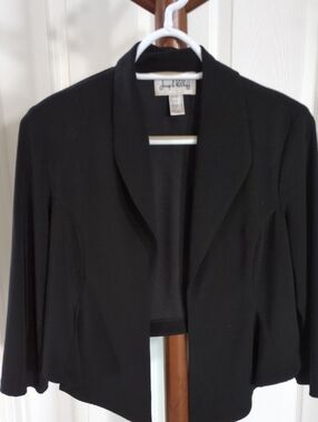 Joseph Ribkoff Cropped Open Blazer with Shawl Collar